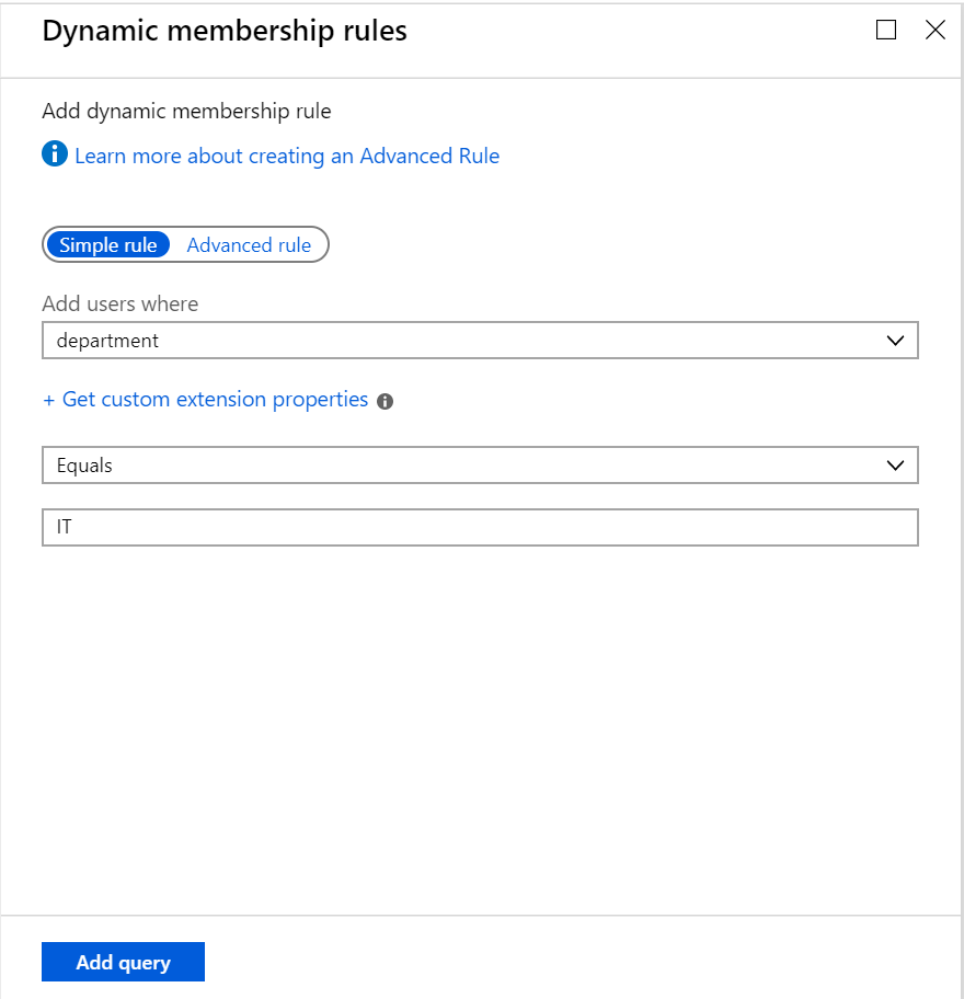 Dynamic Microsoft Teams - Dynamic membership rule for Office 365 group